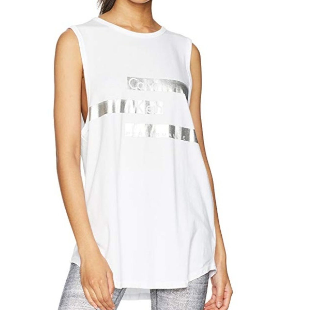 *NWT* Gray CK Oversized Workout Tank Size L